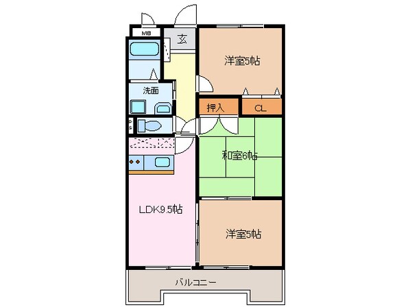 エポック篭山の物件間取画像